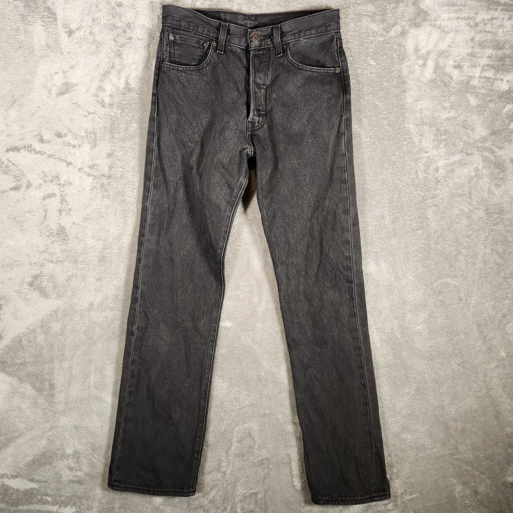 Levi's 501XX Jeans Men's 28X29 (Tag 29X32)‎ Black Straight Baggie Button Fly